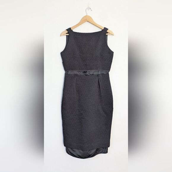 Marc Jacobs Silk Wool Black Textured Midi Sleeveless Tank Dress Size 4 - Picture 1 of 9